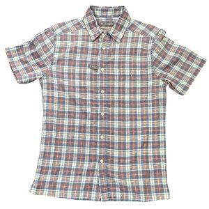 Falls Creek Men's Shirt Size Small Short Sleeve Button Up Textured Plaid NWT